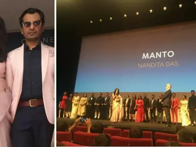 A picture of Nawazuddin Siddiqui and Nandita Das at Cannes Film Festival  2018.