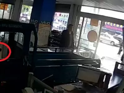 Dog Decides To Go On A Joyride, Gets On Three-Wheeled Truck & Crashes Into A Shop In China
