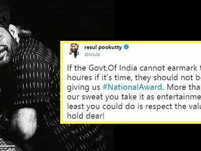 Don't Give National Awards If You Can't Earmark 3 Hrs, Resul Pookutty To Govt Of India