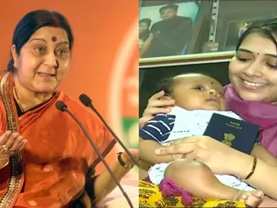 Sushma Swaraj BCCL./ANI