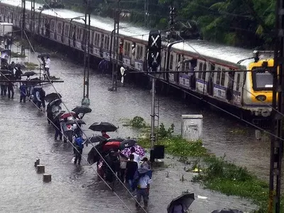 train, indian railway, mock drill, track, mumbai, flood