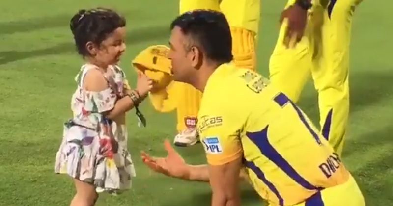 This Video Of Ms Dhoni S Daughter Ziva Playing Around During Post Match Ceremony Is The Cutest