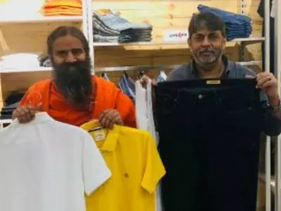 Baba Ramdev, sanskaari ripped jeans, Patanjali, saffron langot, Delhi