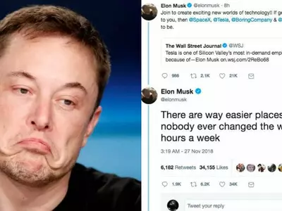 elon musk says no one changed the world working 40 hours a week