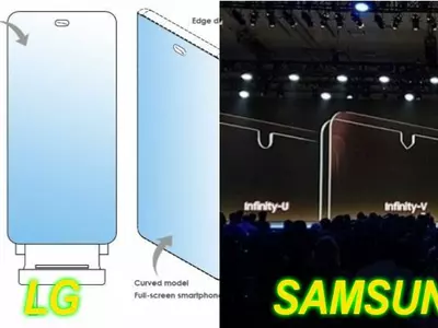 LG Samsung display notch patents