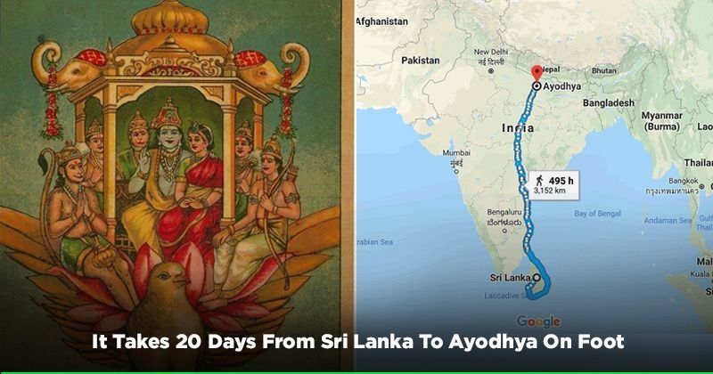 Google Maps Reaffirms Ramayana It Takes Exactly 20 Days From Sri Lanka To Ayodhya
