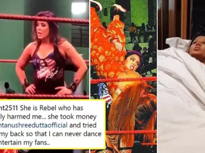 Rakhi Sawant Accuses Tanushree Dutta Of Paying The Wrestler To Injure Her So That She Can Never Danc