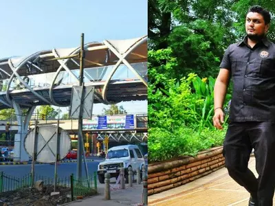 bouncers, ITO Skywalk, bridge, Swadeshi Civil Infrastructure, New Delhi, lovers' zone