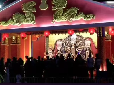 Chinese Durga pujha pandal, Durga puja, Durga puja 2018, Durga puja Kolkata