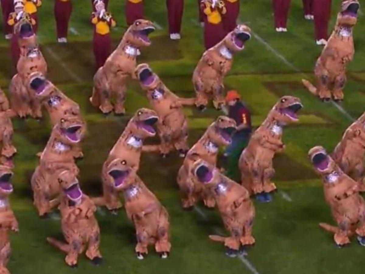 This Dancing T-Rex Cheerleader Just Won Halloween