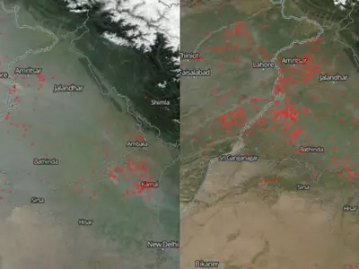NASA Pictures Show Decline In Stubble Burning In North India, But Don’t Cheer Yet