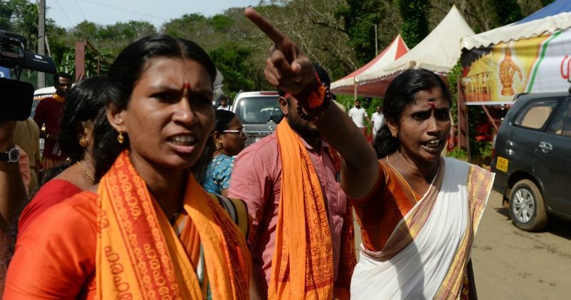 Female Devotees On The Way To Shrine Attacked As Sabarimala Remains 9792