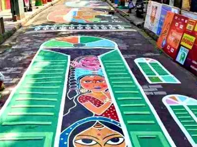 Street Graffiti In Kolkata Highlights The Life & Struggle Of Sex Workers Ahead Of Durga Puja