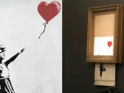 Well Played, Sir! Banksy Artwork Self-Destructs Right After Being Auctioned Off For $1.2 Million