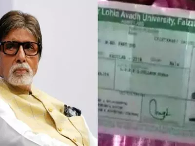 At A University In Uttar Pradesh, Admit Card Issued With Photograph Of Amitabh Bachchan