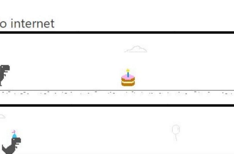 Google Chrome dino game: T-Rex gets party hats, cakes and more