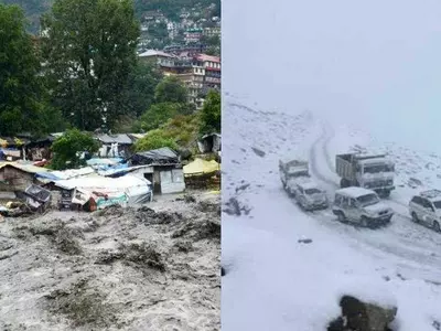 Heavy Rains & Snowfall Lash Himachal Resulting In Flash Floods; Air Force Rescues Stranded People