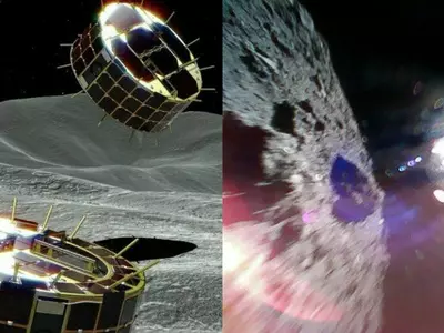japan hayabusa2 rover landing on asteroid