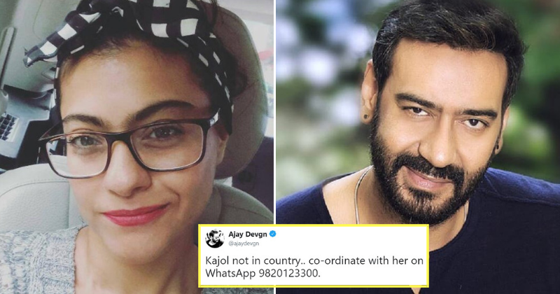 Kajol Gives An Epic Response To Ajay Devgns Twitter Prank Says ‘no 