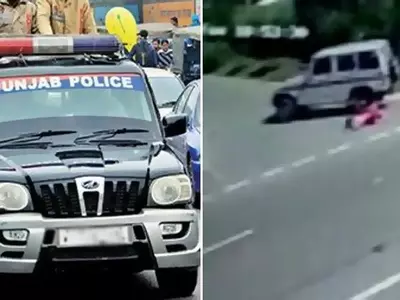 Punjab cop throw woma
