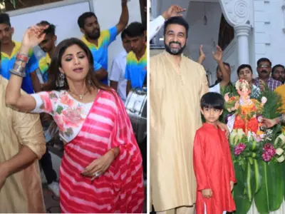 Shilpa Shetty Bids Farewell To Lord Ganesha With Reverence, Gracefully Dances In A Pink Saree