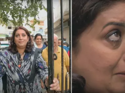 Smriti Irani Visits Her First Home In Gurugram After 35 Years, Gets Emotional & Breaks Into Tears