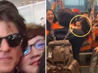 Shah Rukh Khan gets mobbed by his fans in China.