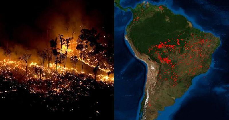 Amazon The Fire In World S Largest Rainforest Is So Huge That It S Visible From Space