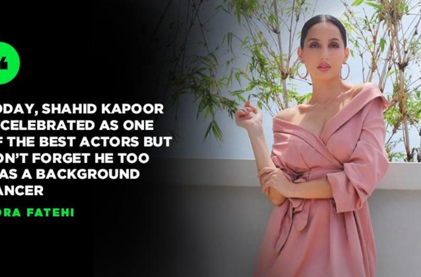 From A Background Dancer To A Celebrated Actor, Nora Fatehi Considers  Shahid Kapoor As Her Role Model