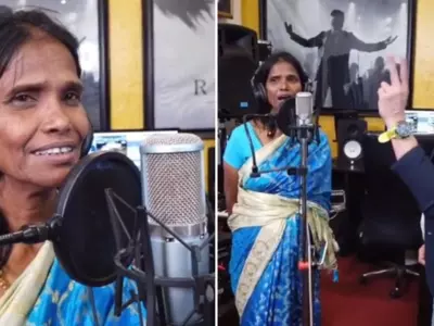 Ranu Mondal records her second song Aahat with Himesh Reshammiya.