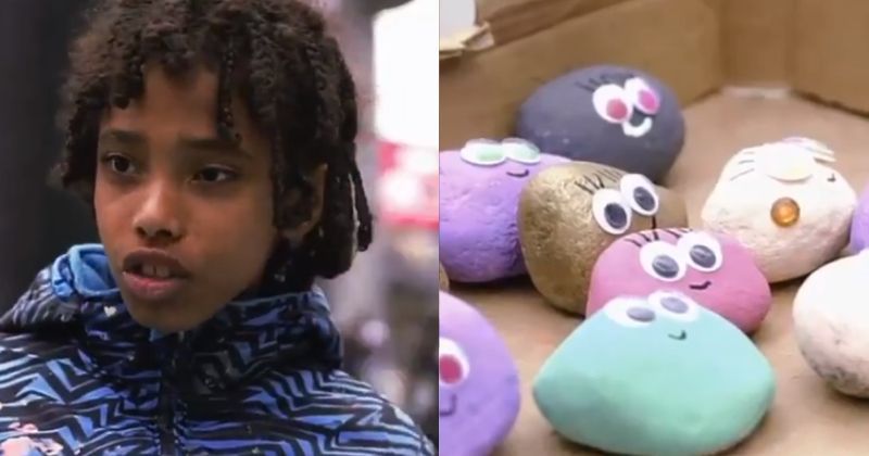 Watch: This Kid Is Selling Stones & Paintings So He Can Save Money To ...