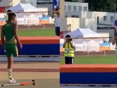 This athlete has one leg