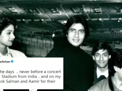 Amitabh Bachchan Shares A Rare B&W Pic With Sridevi, Salman & Aamir & Everyone Is Nostalgic