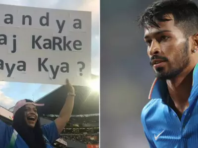 Girl Trolls Hardik Pandya During Cricket Match With ‘Pandya Aaj Karke Aaya Kya?’ Banner