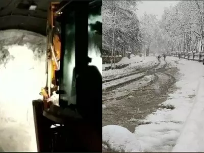 snowfall, police post, Jammu and Kashmir, Jawahar tunnel, srinagar, Ramban district