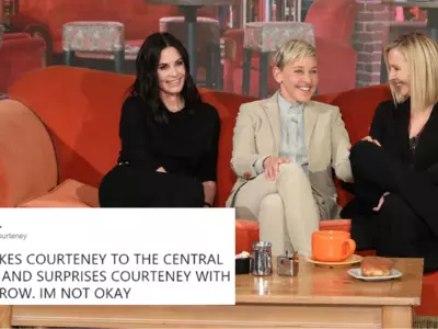 Courteney Cox-Lisa Kudrow AKA Monica-Phoebe Had A Surprise Friends Reunion On Ellen’s Show