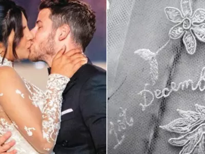From Wedding Date To Nick’s Name, These Unseen Pics Show What All Was Embroidered On PC’s Gown!