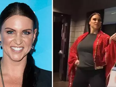 Stephanie Mcmahon Performs Bollywood Dance Moves With The Singh Brothers