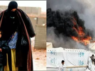 Syria, woman burns herself, children, humanitarian crisis, refugees,Jordan, Bashar Al-Assad