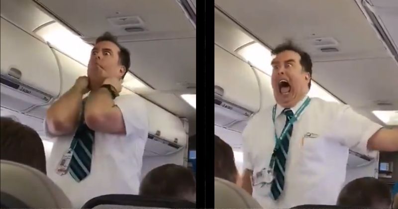 The Way This Flight Attendant Gave Safety Instructions Totally Drove 
