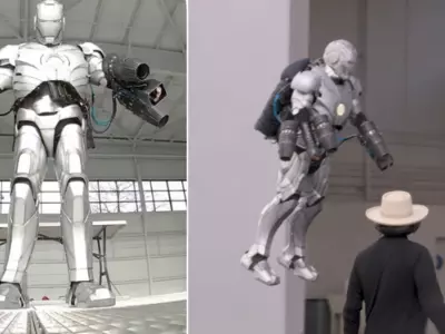 Adam Savage makes real iron man that can fly.