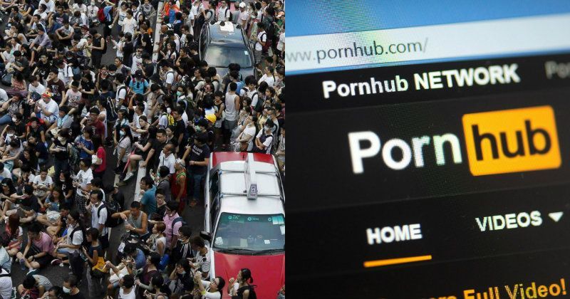 Porn Sites In Hong Kong Are Shut Down, Encouraging People To Go Out And  Protest Against China