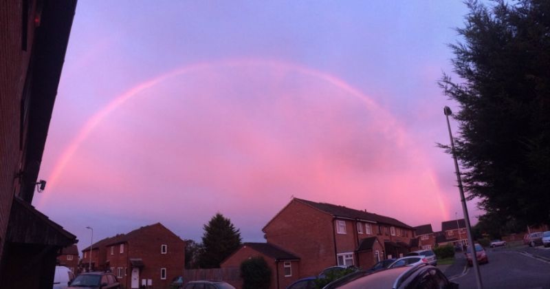 Rare Pink Rainbow In Skies Over England Left People With All Kinds Of  Feels, Netizens In Awe