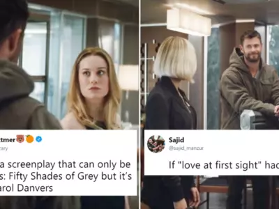 Fans Can’t Stop Gushing Over Thor & Captain Marvel’s First Meeting In Avengers: Endgame Trailer