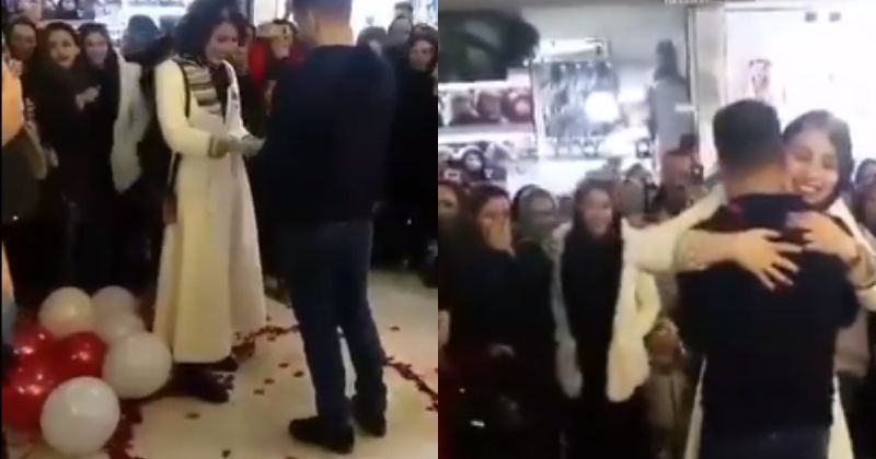 After Romantic Marriage Proposal At Shopping Mall Goes Viral Iranian