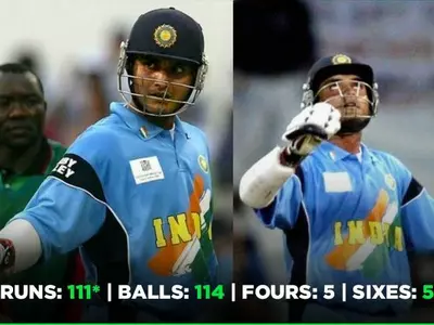 Sourav Ganguly made 111 not out