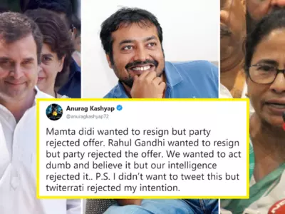 Anurag Kashyap trolls Rahul Gandhi and Mamta Banerjee over their alleged resignations.