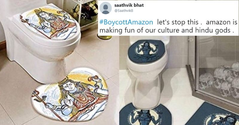 Amazon Is At It Again, This Time It's Selling Toilet Seat Covers With Images Of Hindu Gods