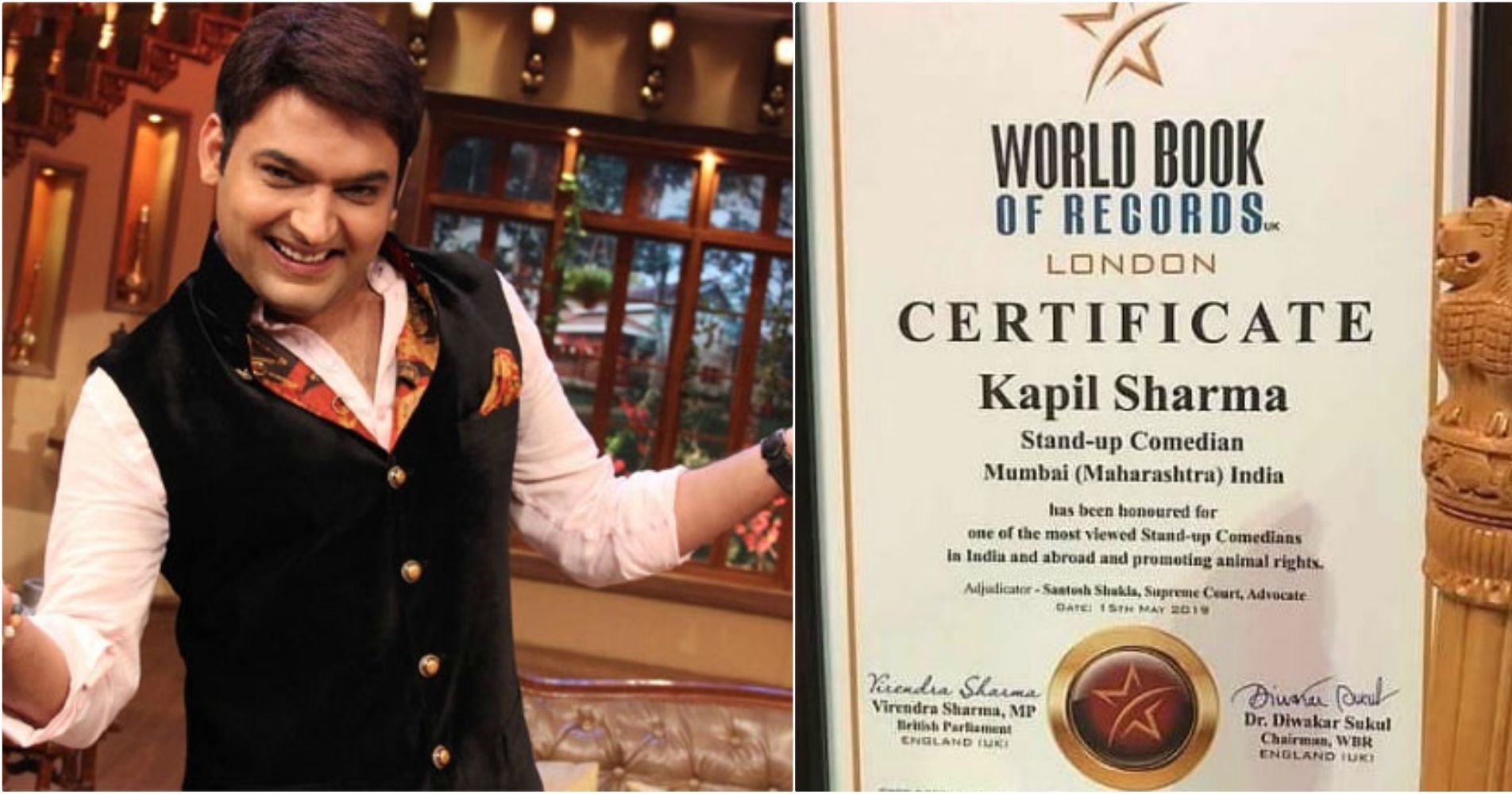 Kapil Sharma Gets Honoured By World Book Of Records London For Being