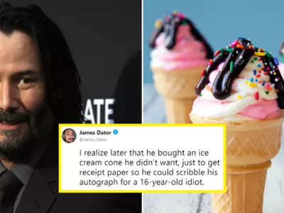 Keanu Reeves Once Bought An Ice-Cream Just So He Could Give His Fan An Autograph On Its Receipt